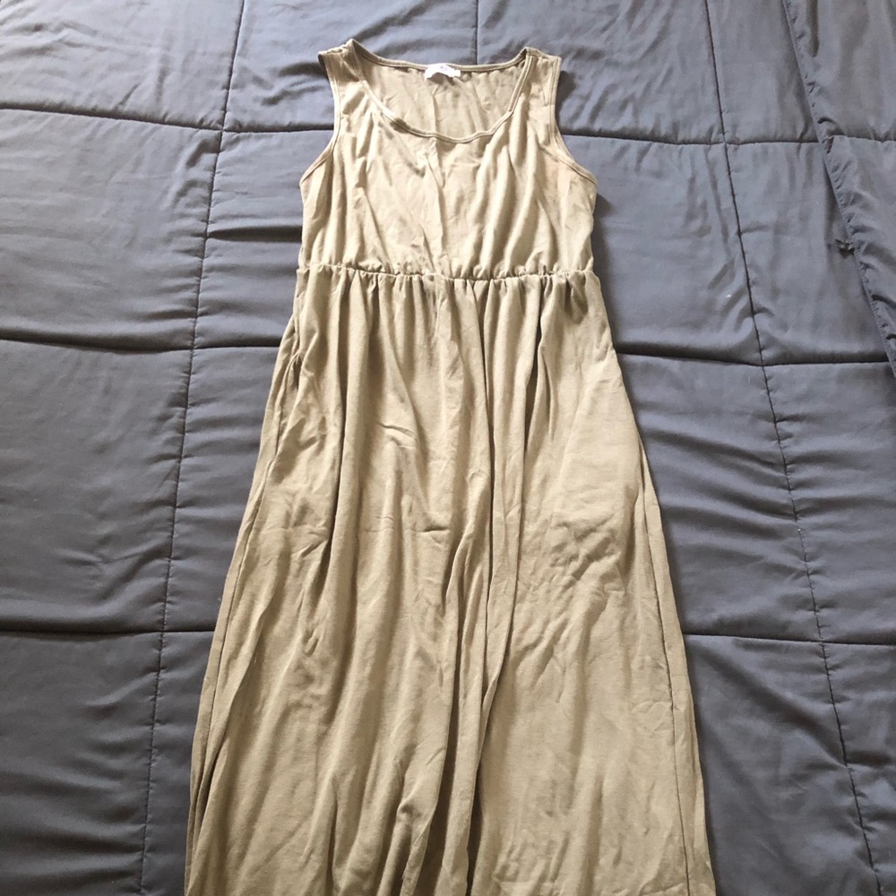 Olive green maxi dress